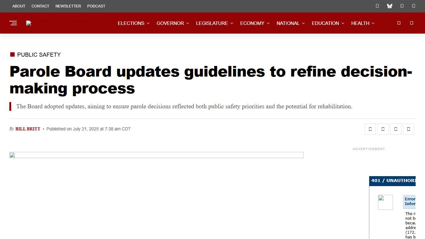 Parole Board updates guidelines to refine decision-making process